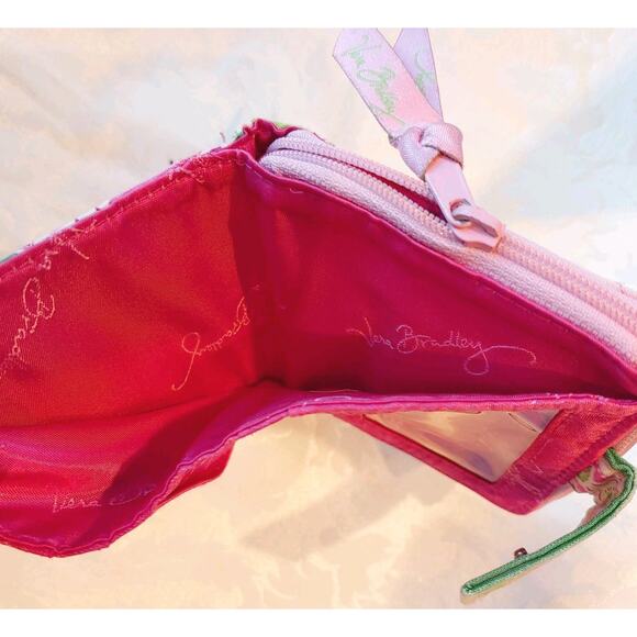 Vera Bradley Capri Melon Wallet Mini Trifold Pink - Picture 5 of 5